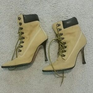 Final saleManolo Blahnik lace up Tim boots heels 5